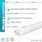 Luxrite T8 LED Tube Light Bulbs 12W (25W Equivalent) 3 CCT Selectable 1560LM Type A+B G13 Base 4-Pack LR34233-4PK - alternate 8
